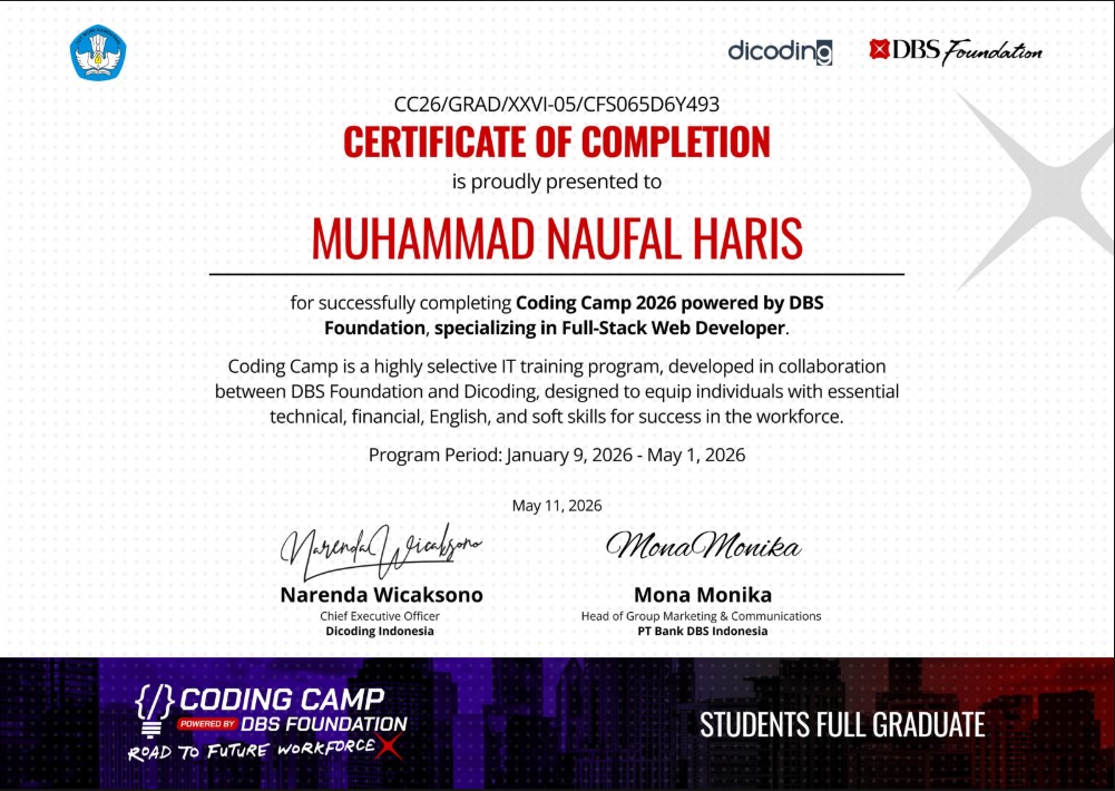 Coding Camp 2026 Full-Stack Web Developer Certificate
